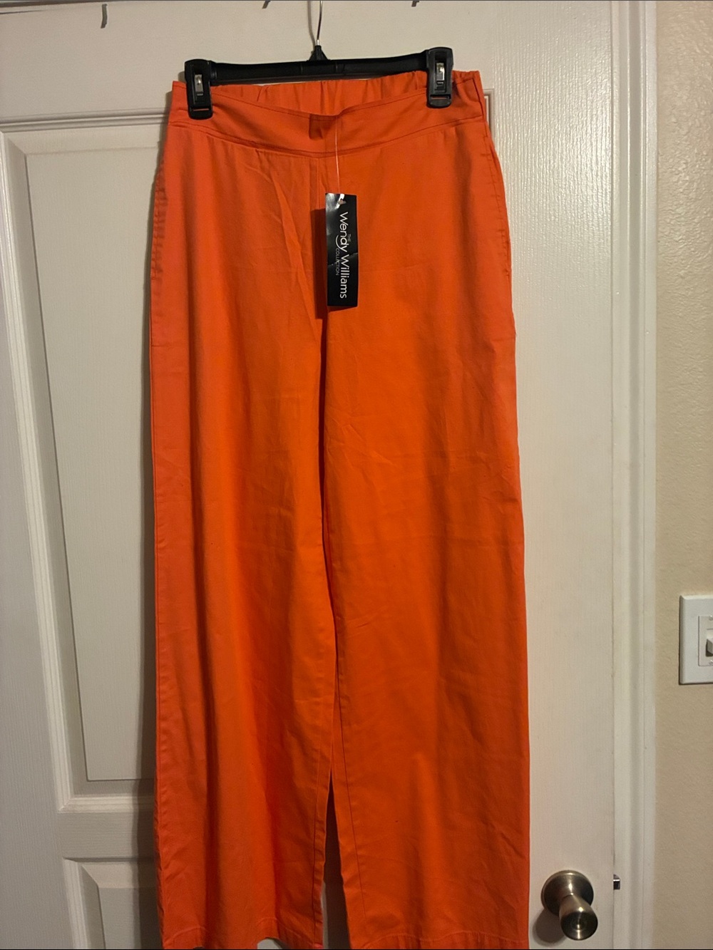 Wendy Williams Collection Orange Wide-Leg Pants